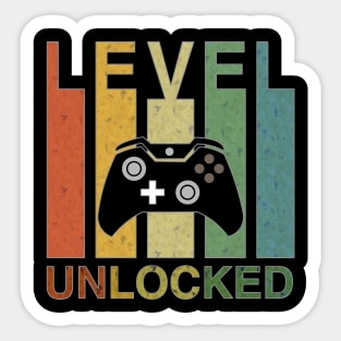 Level Unlocked Shirt Funny Video Gamer unisex Sticker